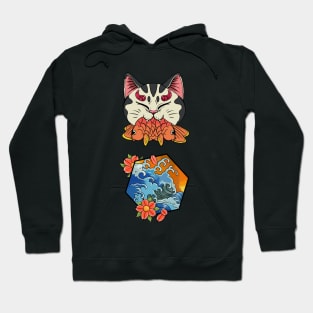 Japan style cat wave Hoodie